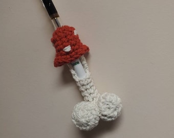 Mushroom head slim vapepen holder and necklace,