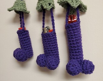 Eggplant chapstick holder, eggplant chapstick necklace, chapstick holder, chapstick necklace, chapstick case, eggplant silly gift, chapstick