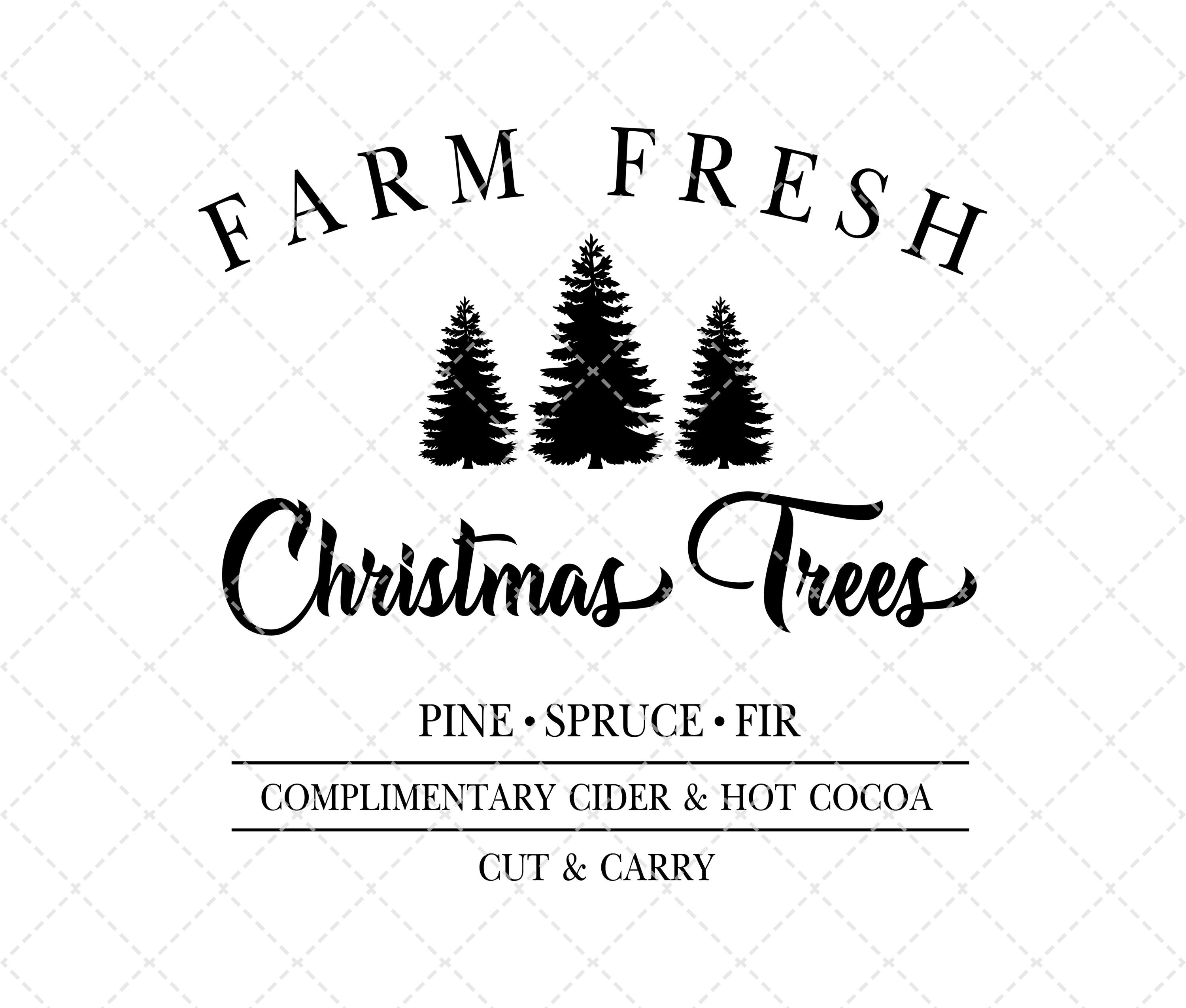 Farm Fresh Christmas Trees Svg | Etsy