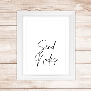 Send Nodes Funny Monstera Albo Variegated Plant Humor Quote Printable Instant Download Wall Decor Gift 8x10 PNG JPG Digital