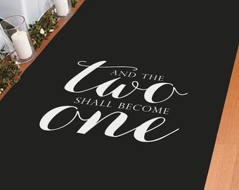 black wedding aisle runner