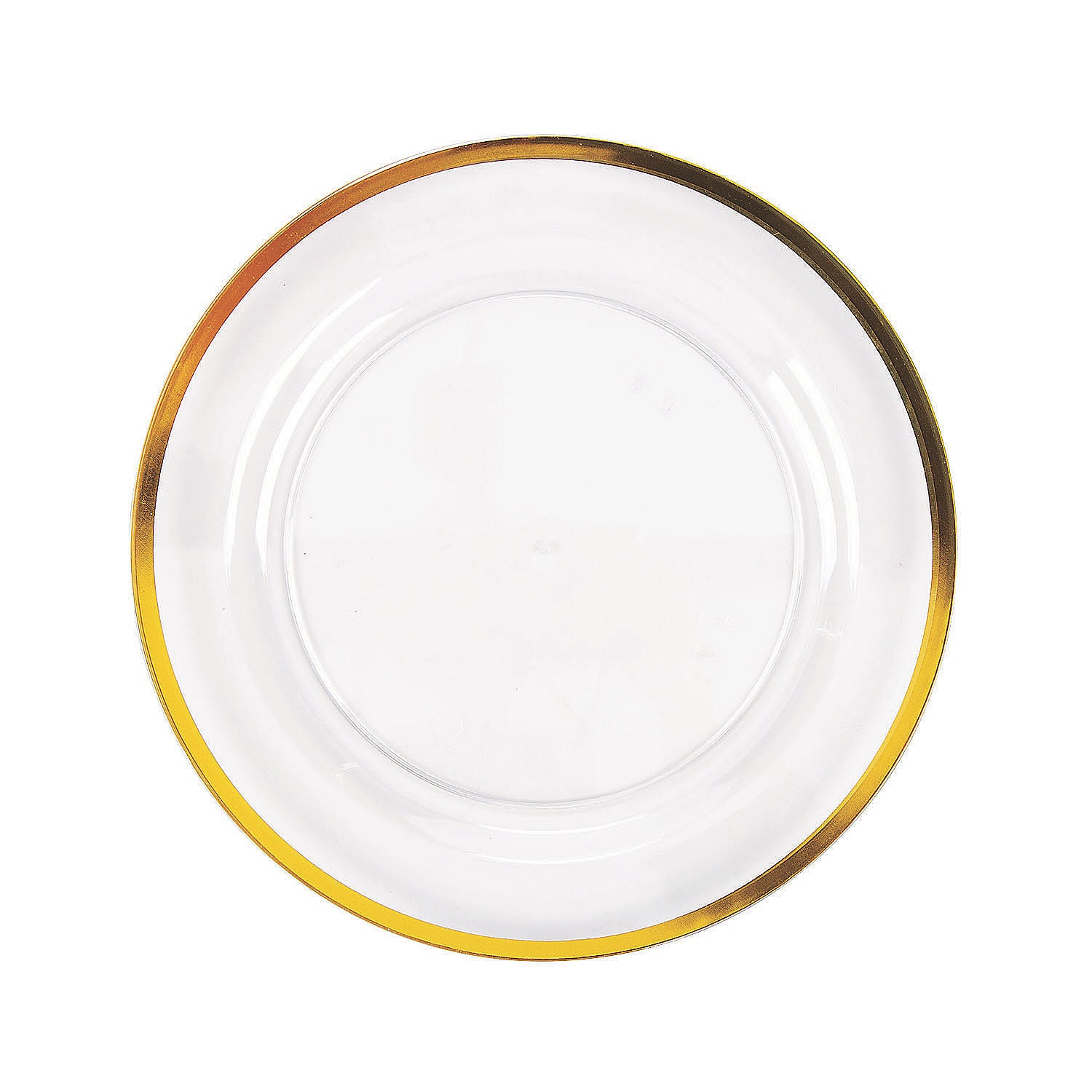 Premium Clear Plastic Dinner Plates with Gold Trim Party Etsy