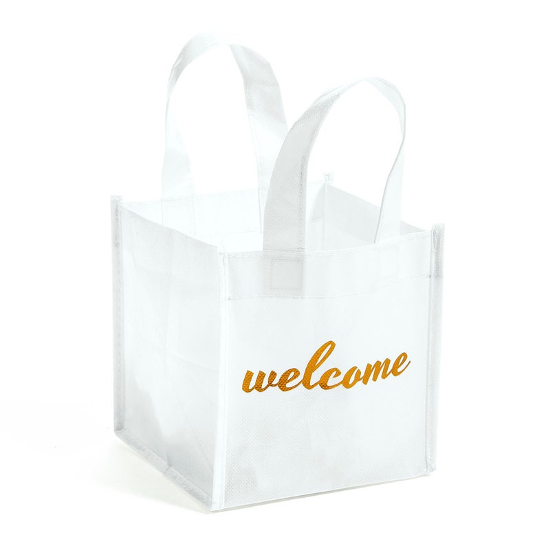 5.5x5.5 Favors Party Supplies 24 Bags Premium Welcome Wedding Tote Bags