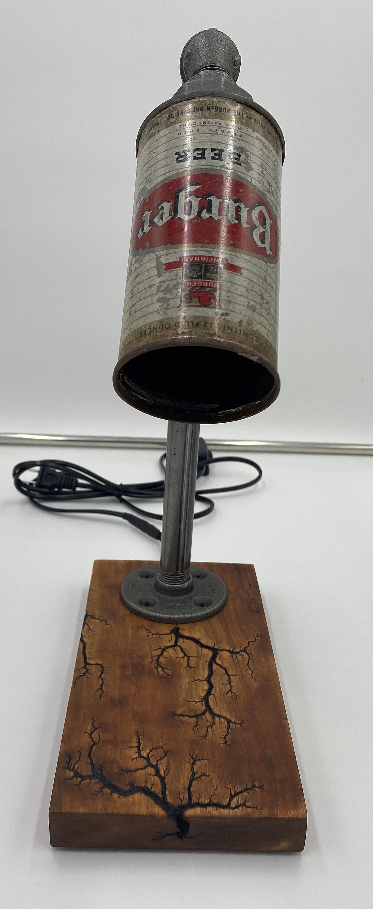 Vintage Beer Can Fractal Lamp Etsy