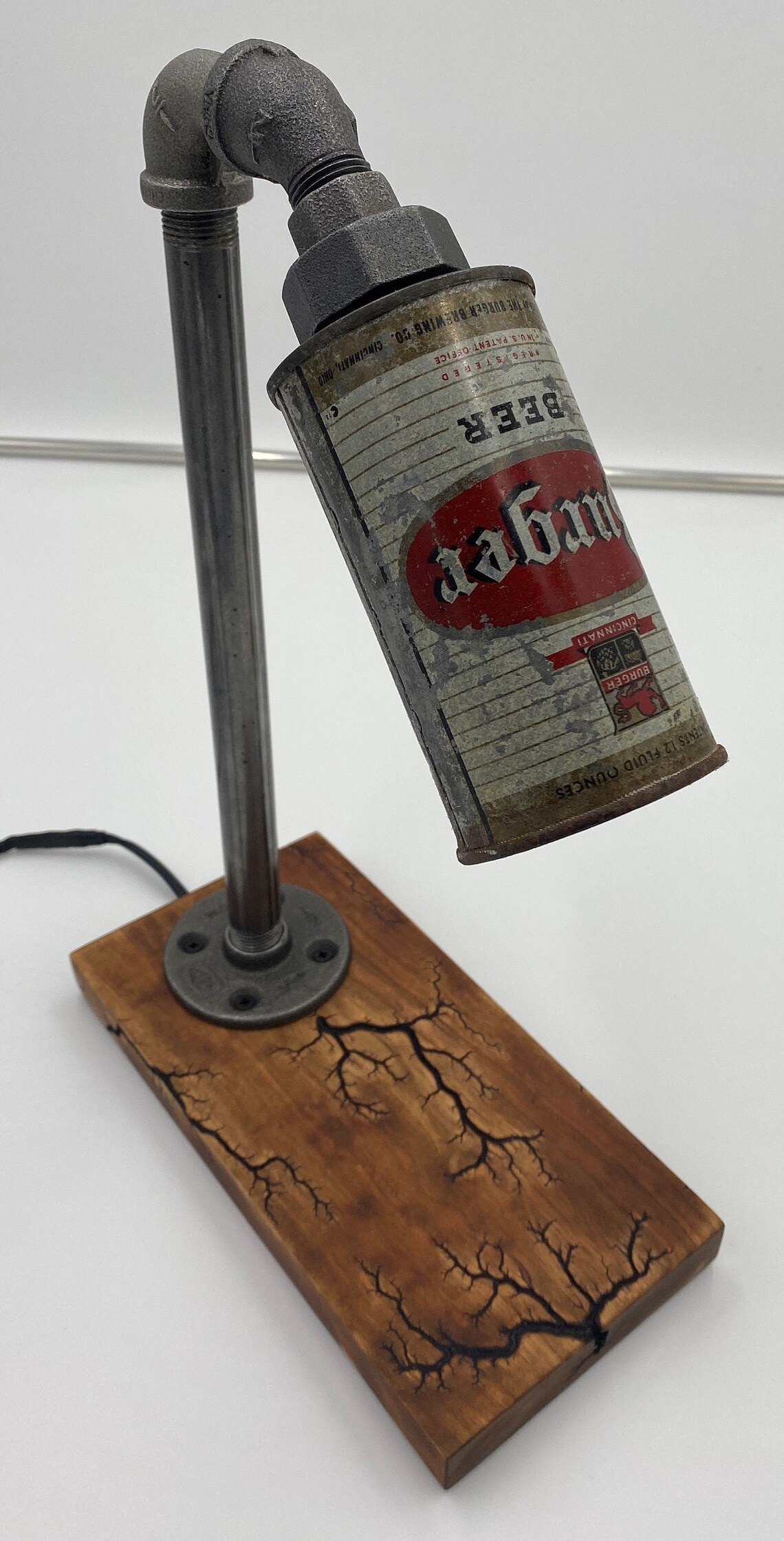 Vintage Beer Can Fractal Lamp Etsy