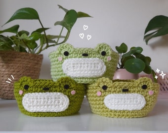 Crochet Frog Trinket Tray