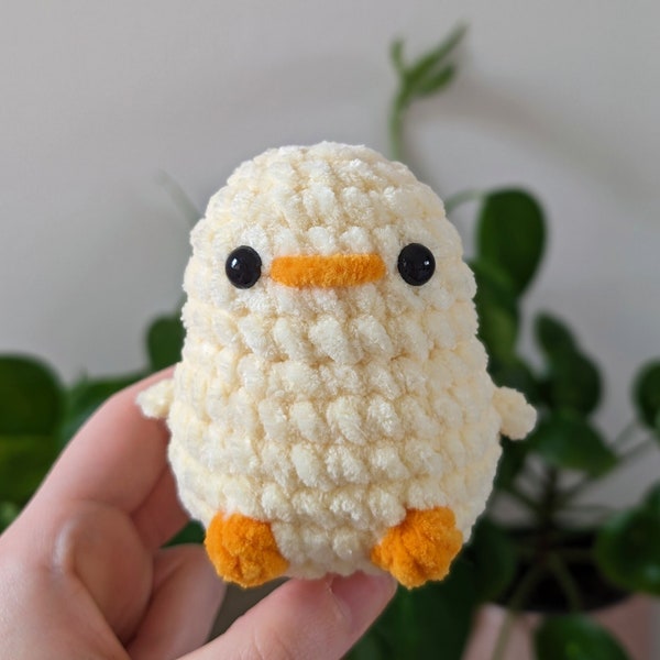 Soft Crochet Yellow Duck Chick Plushie