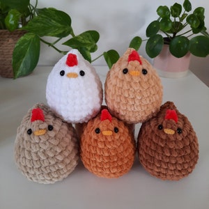 Soft Crochet Chicken Hen Plushie Friend