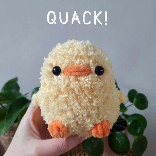 Fluffy Crochet Chick Duck Plushie