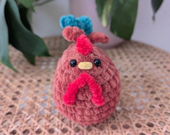 Soft Crochet Rooster Cockerel Chicken Plushie