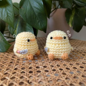 Crochet Duck Meme Small Plushie Keyring