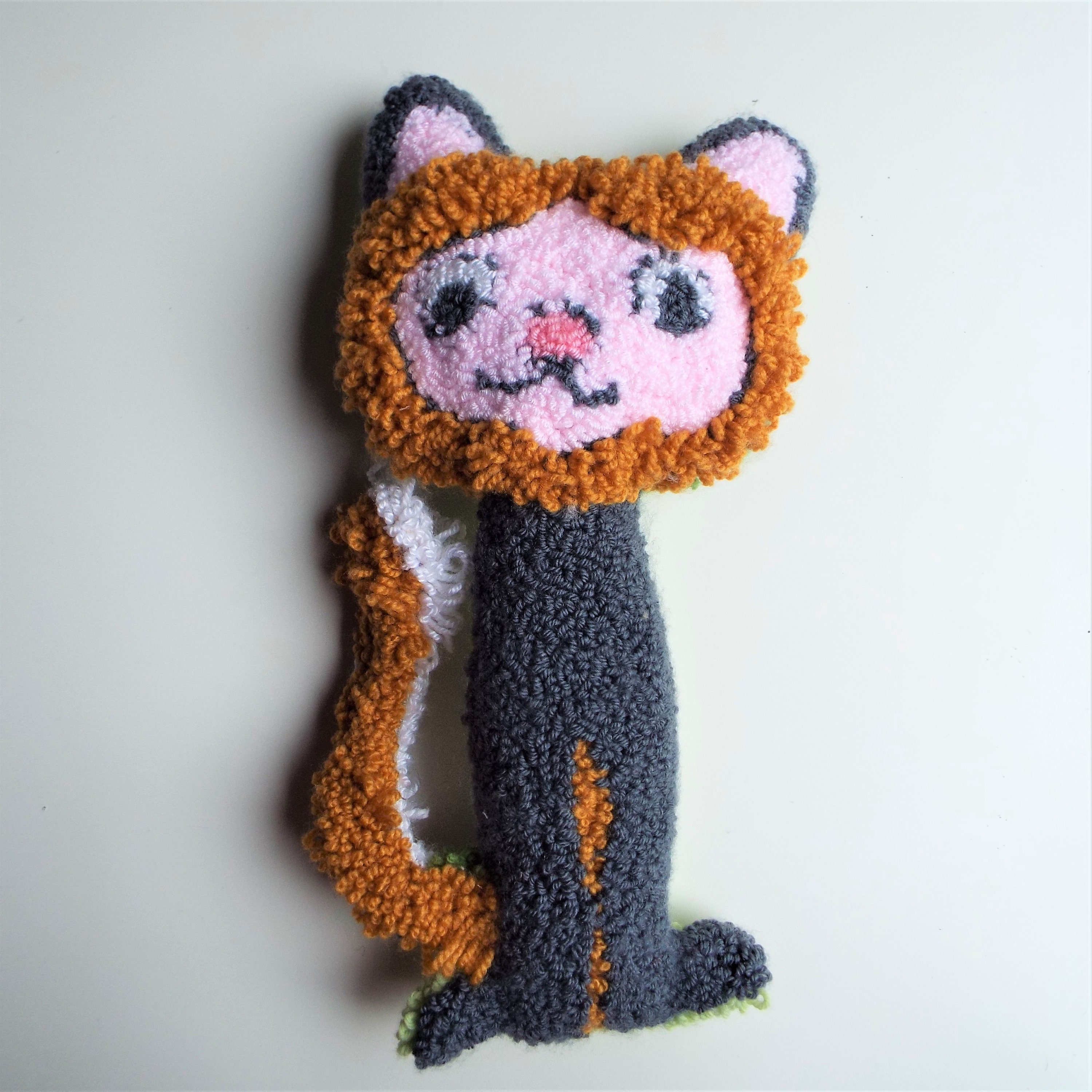 Punch Needle Stuffed Toy / Sweet Cat Plush Toy / Punch Needle Etsy