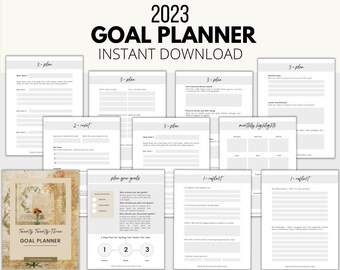 Goal Planner 2023, Goal Tracker, Goal Planner Printable, 2023 Goals, Printable Goal Plan