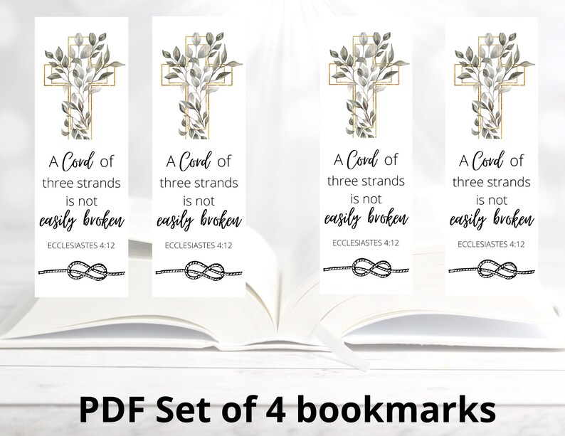 Printable Bookmarks Bible Verse, Prayer Journal Bookmark, Ecclesiastes ...