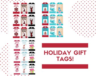 Christmas Gift Tags, Printable Gift Tags, Holiday Gift Tags, DIY Gift Tags