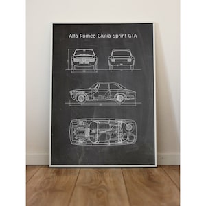 Alfa Romeo Giula Sprint GTA (Bertone) Poster
