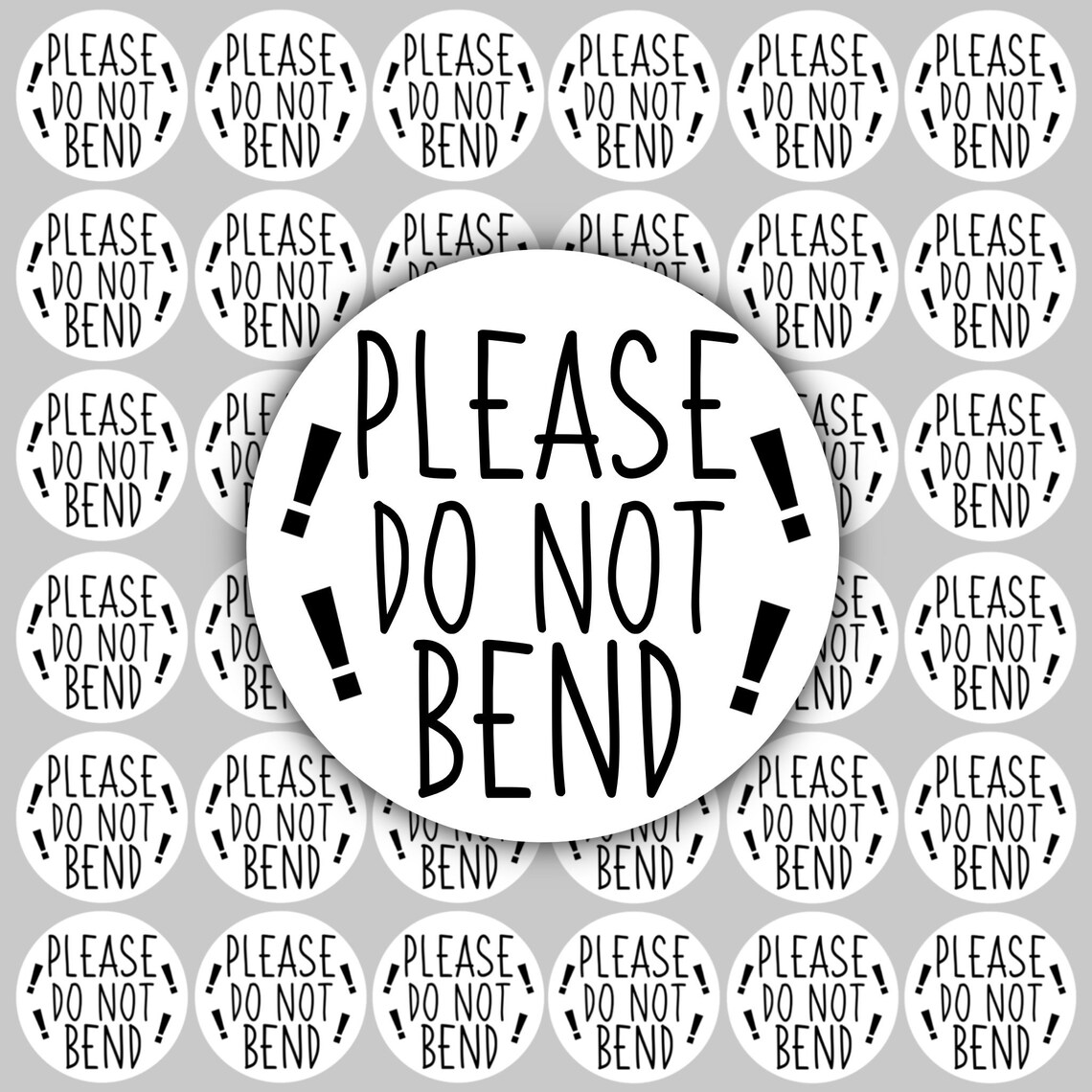 Do Not Bend Stickers Packaging Stickers Small Business Etsy