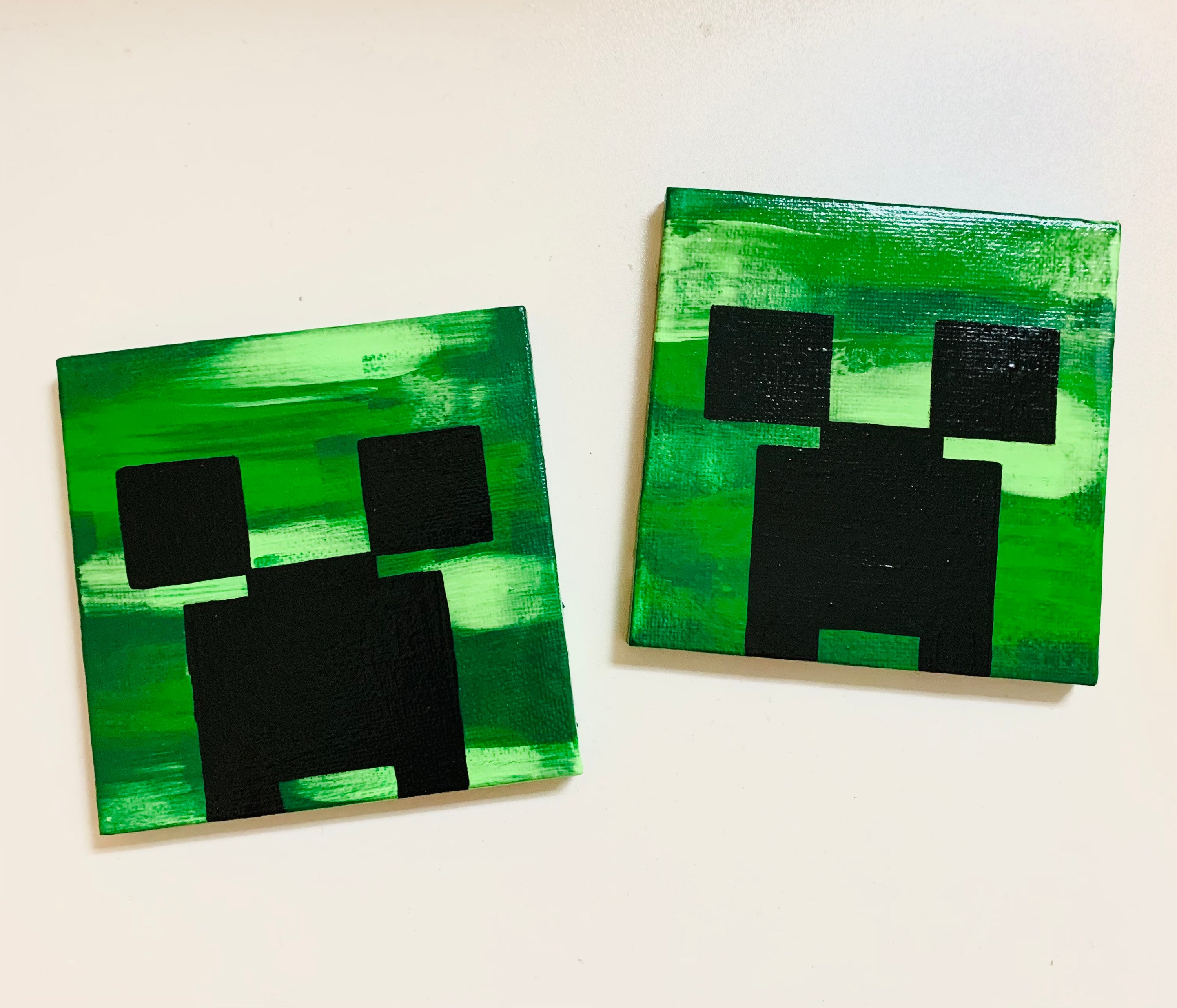 Minecraft Creeper Face 4 X 4 Painting 