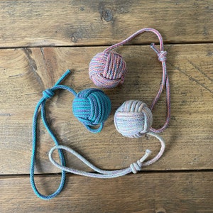 Eco-friendly cotton rope dog ball toy, Handmade dog toy, Gifts for dogs, Gifts for puppies, Dog pull toy, Tshirt yarn dog toy