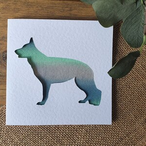 Cartão de pastor alemão, Cartão de cachorro personalizado, Cartão pintado à mão, Cartão personalizado, Cartão de aniversário, Cartão de felicitações, Cartão de agradecimento, Cartão