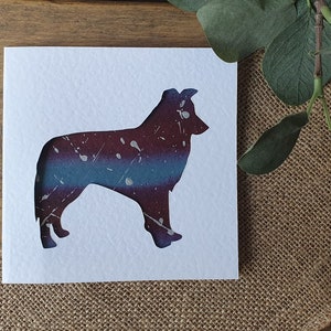 Cartão border collie, cartão personalizado para cachorro, cartão pintado à mão, cartão personalizado, cartão de aniversário, cartão de felicitações, cartão de agradecimento, cartão