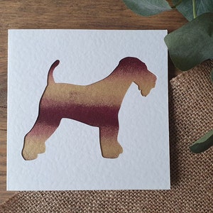 Cartão Airedale, Cartão personalizado para cachorro, Cartão pintado à mão, Cartão personalizado, Cartão de aniversário, Cartão de felicitações, Cartão de agradecimento, Cartão