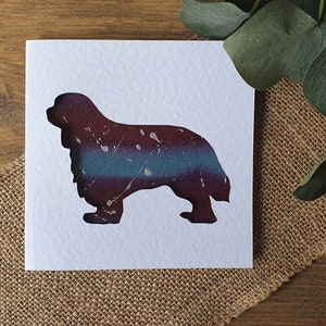 Cartão King Charles Spaniel, Cartão personalizado para cachorro, Cartão pintado à mão, Cartão personalizado, Cartão de aniversário, Cartão de felicitações, Cartão de agradecimento, Cartão