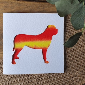 Cartão Mastiff, Cartão personalizado para cachorro, Cartão pintado à mão, Cartão personalizado, Cartão de aniversário, Cartão de felicitações, Cartão de agradecimento, Cartão