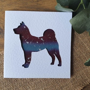 Carte Akita, Carte de chien personnalisée, Carte handpainted, Carte personnalisée, Carte d’anniversaire, Carte de voeux, Carte de remerciement, Carte