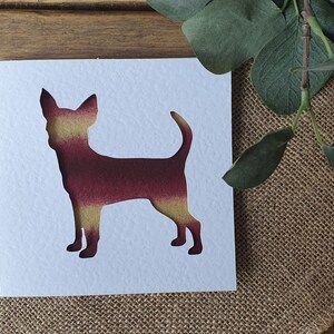 Cartão chihuahua, cartão personalizado para cachorro, cartão pintado à mão, cartão personalizado, cartão de aniversário, cartão de felicitações, cartão de agradecimento, cartão