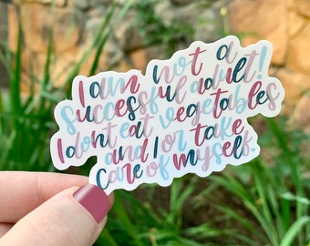 Cita de Nick Miller / New Girl Vinyl Sticker / Resistente al agua / Para botella de agua, computadora portátil y más /