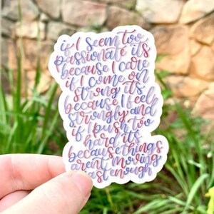 Leslie Knope Motivational Quote | Parks And Rec Vinyl Sticker | Hand Lettered Watercolor | Water Resistant | For Water Bottle, Laptop