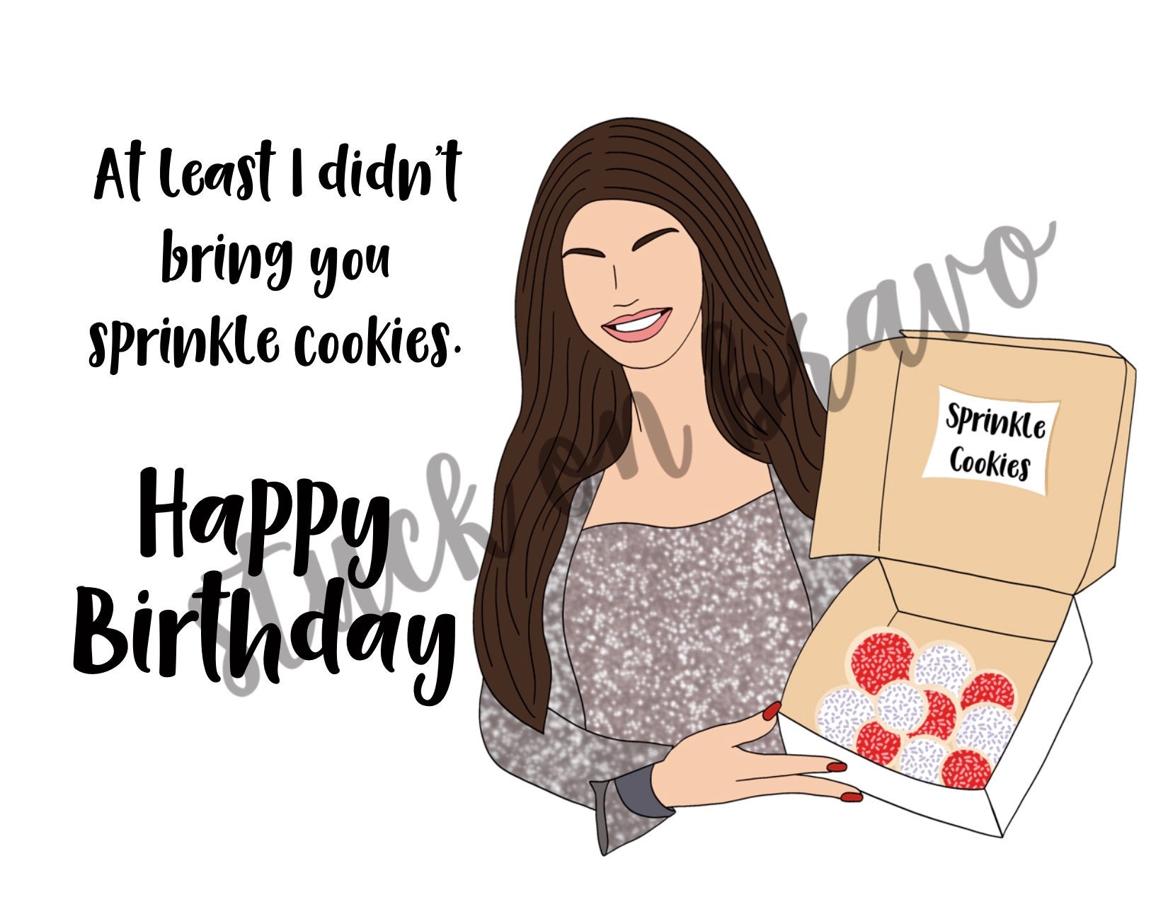 RHONJ Greeting Card. Sprinkle Cookies. Teresa Giudice. Real Etsy