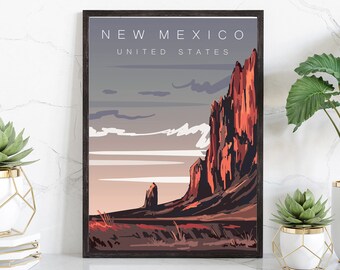 New Mexico Print New Mexico State Flag New Mexico Flag New Mexico Art New Mexico State Art Prints Travel Art New Mexico Decor