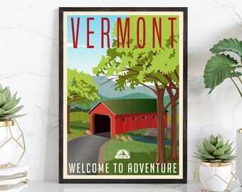 NEW U.S Travel Poster Vermont