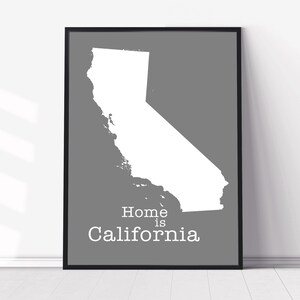 California Map Wall Art, California Map, City map wall decor, California State Poster Print, Home wall decor, Office wall decor, Kids room