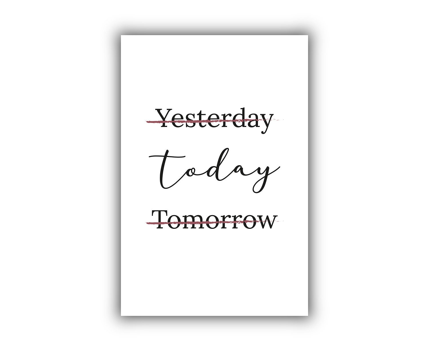 Yesterday Today Tomorrow, Office Wall Decoration, Kids Room Wall Art ...