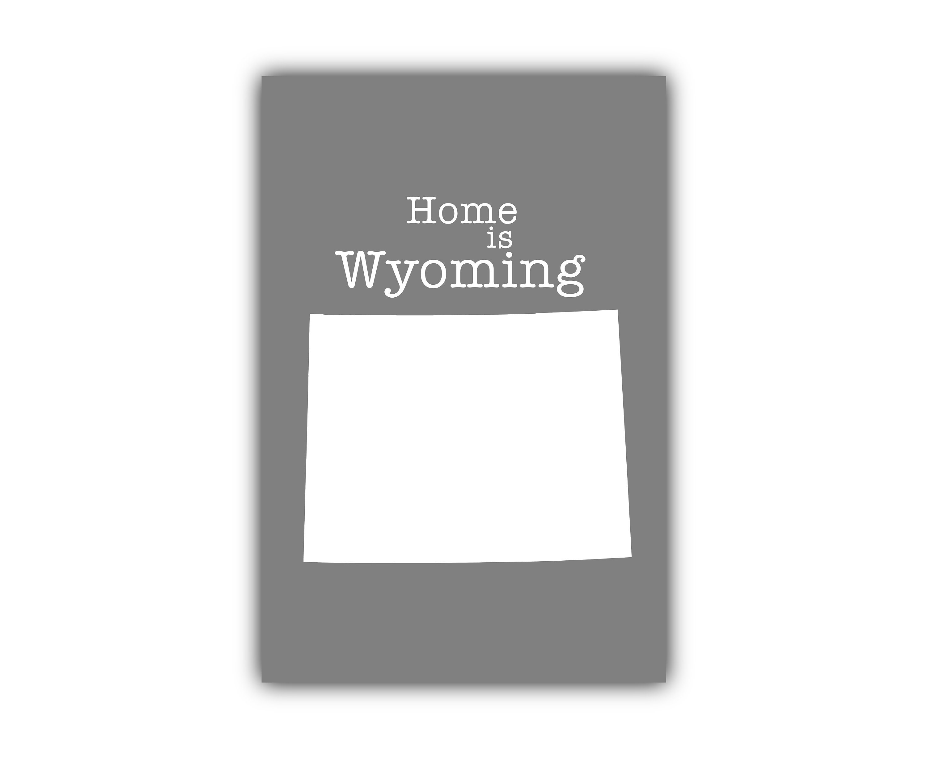 Wyoming Map Wall Art Wyoming Modern Map Poster Printing | Etsy