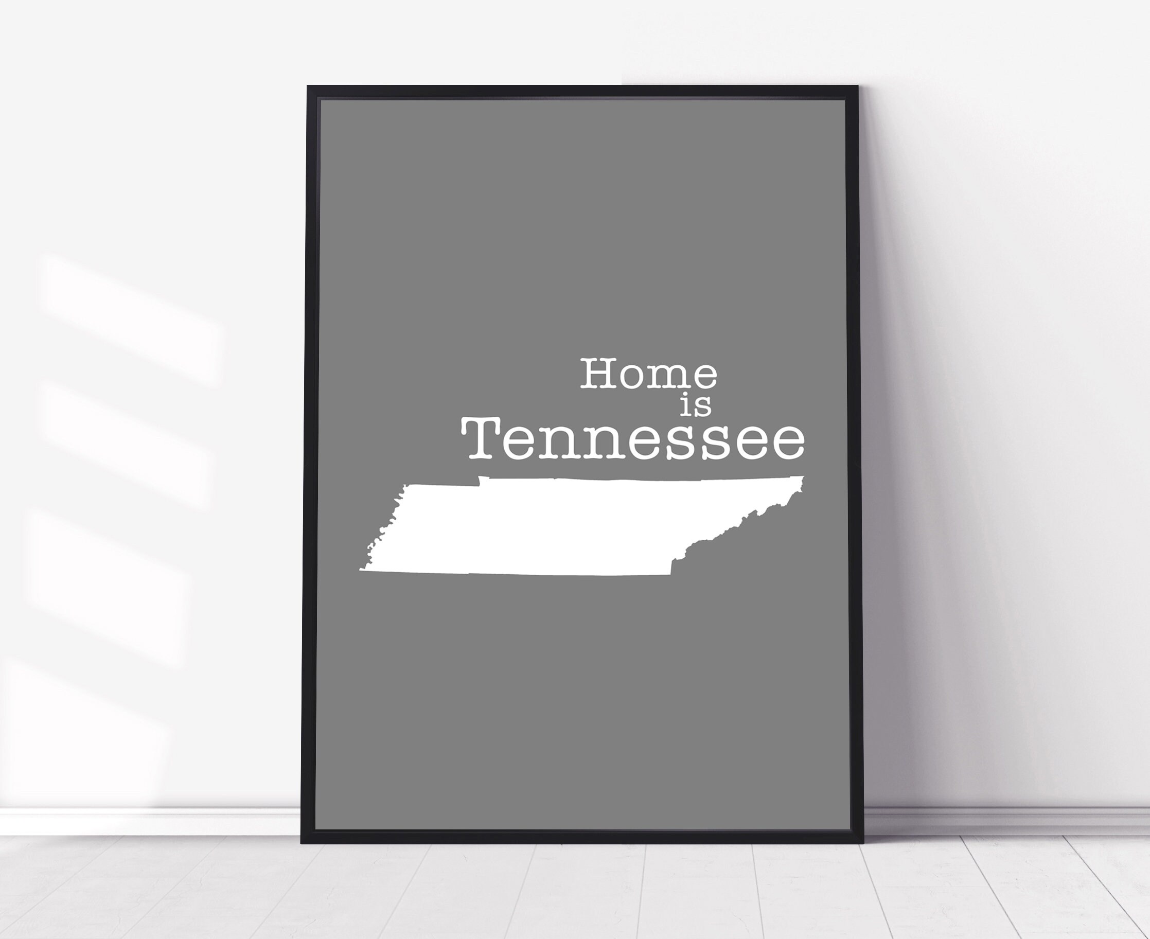 Tennessee Map Wall Art Tennessee Modern Map Poster Print Etsy