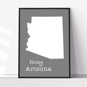 Arizona Map Wall Art, Arizona Map Poster Print, Decoración de la pared del mapa de la ciudad, Impresión de póster del estado de Arizona, Decoración de la pared del hogar, Arte de la pared de la oficina, Habitación para niños