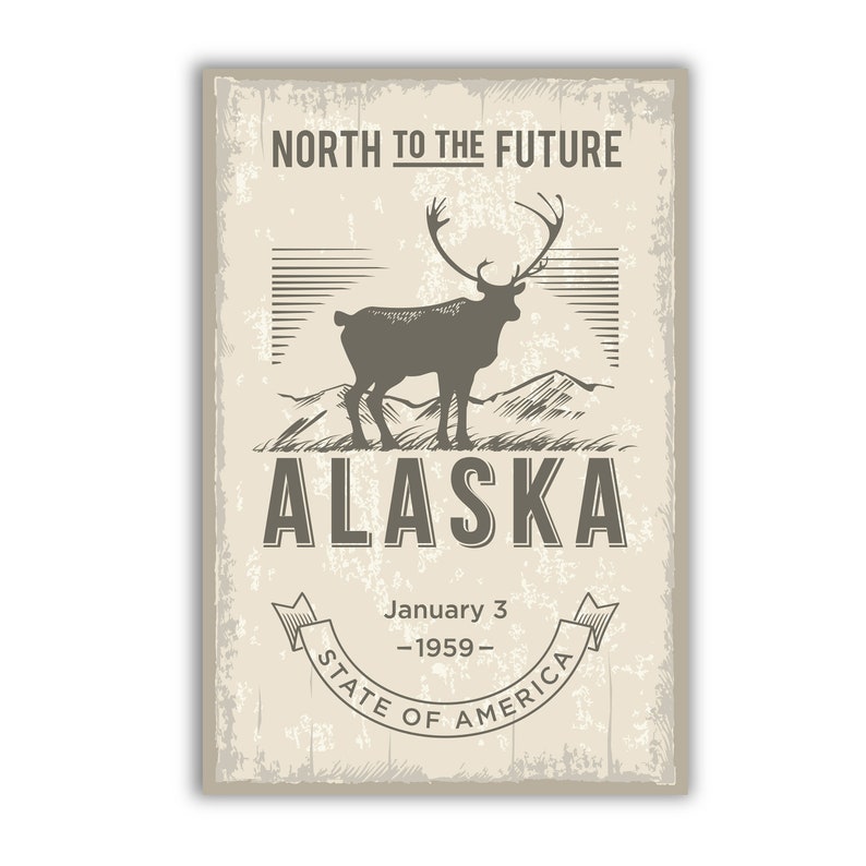 Alaska State Symbol Poster, Alaska State Poster Print, Alaska State ...