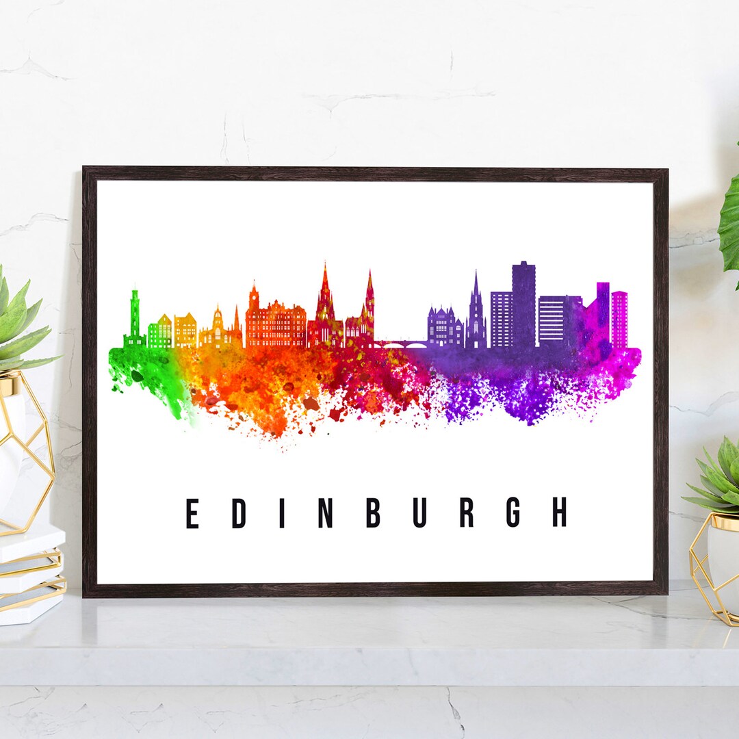 Scotland Edinburg Poster, Skyline Poster Cityscape Poster, Scotland