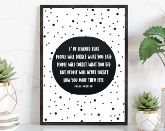 Maya Angelou quotes, Home wall decoration, Office wall decoration, Meaningful quotes poster print, Inspirational Quotes About Life, Posters