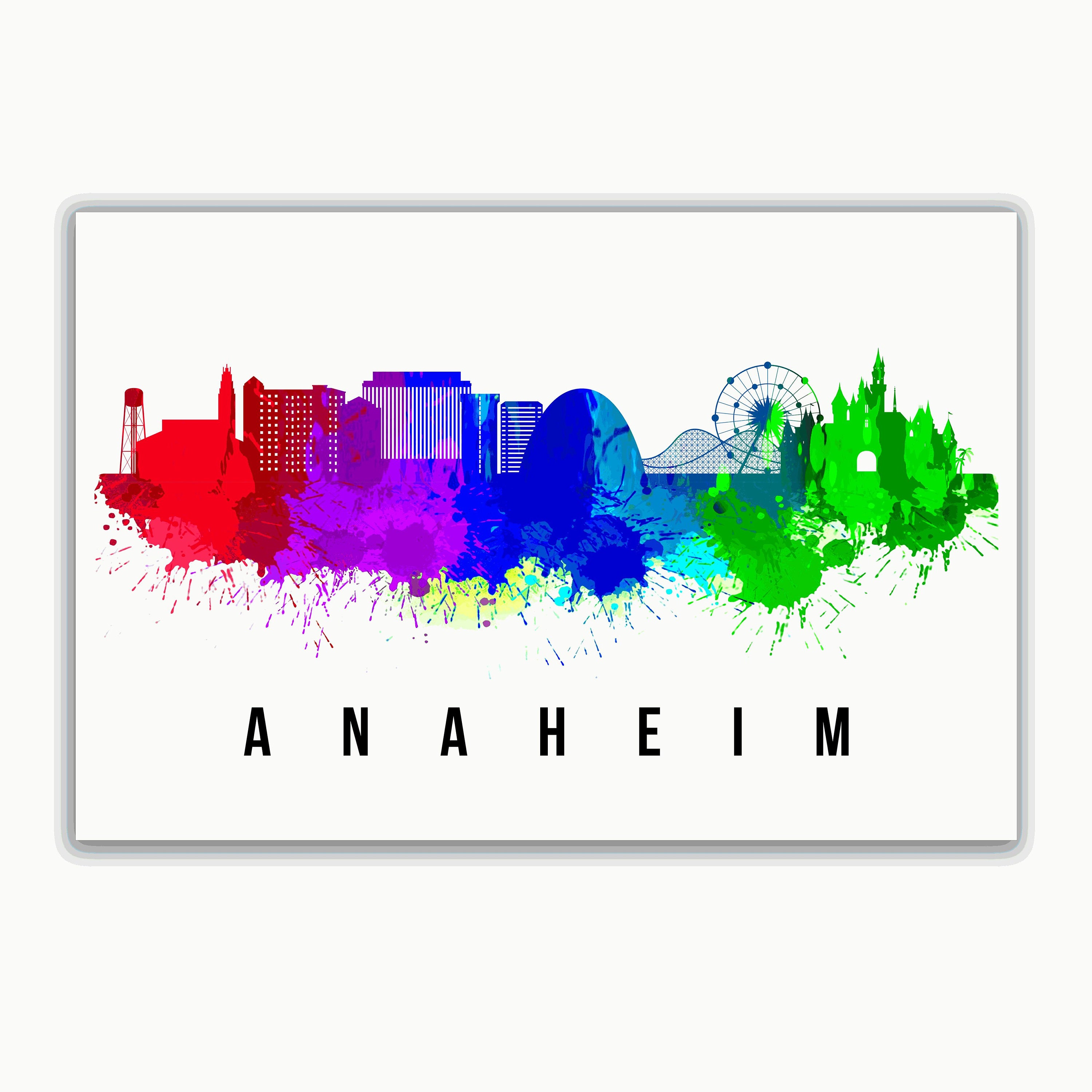 Anaheim Skyline California Poster Cityscape Painting Anaheim image