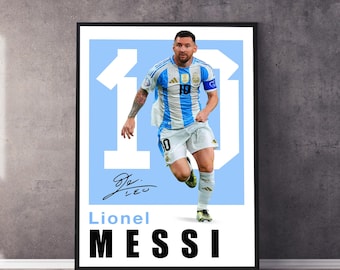 Messi Posters, Famous Soccer Players, Lionel Messi, Home wall art, Housewarming gifts, Argentine professional soccer player, Leo footballer