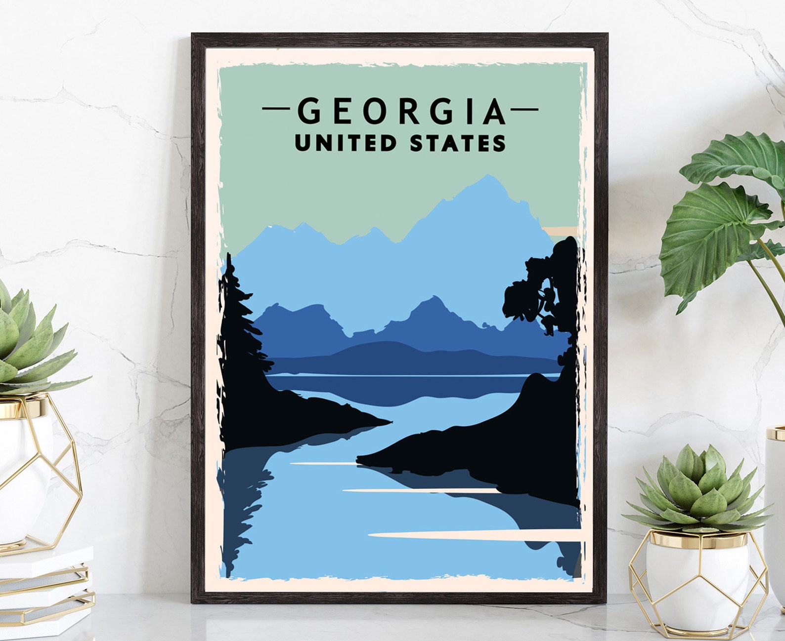 Retro Style Travel Poster Vintage Rustic Poster Etsy