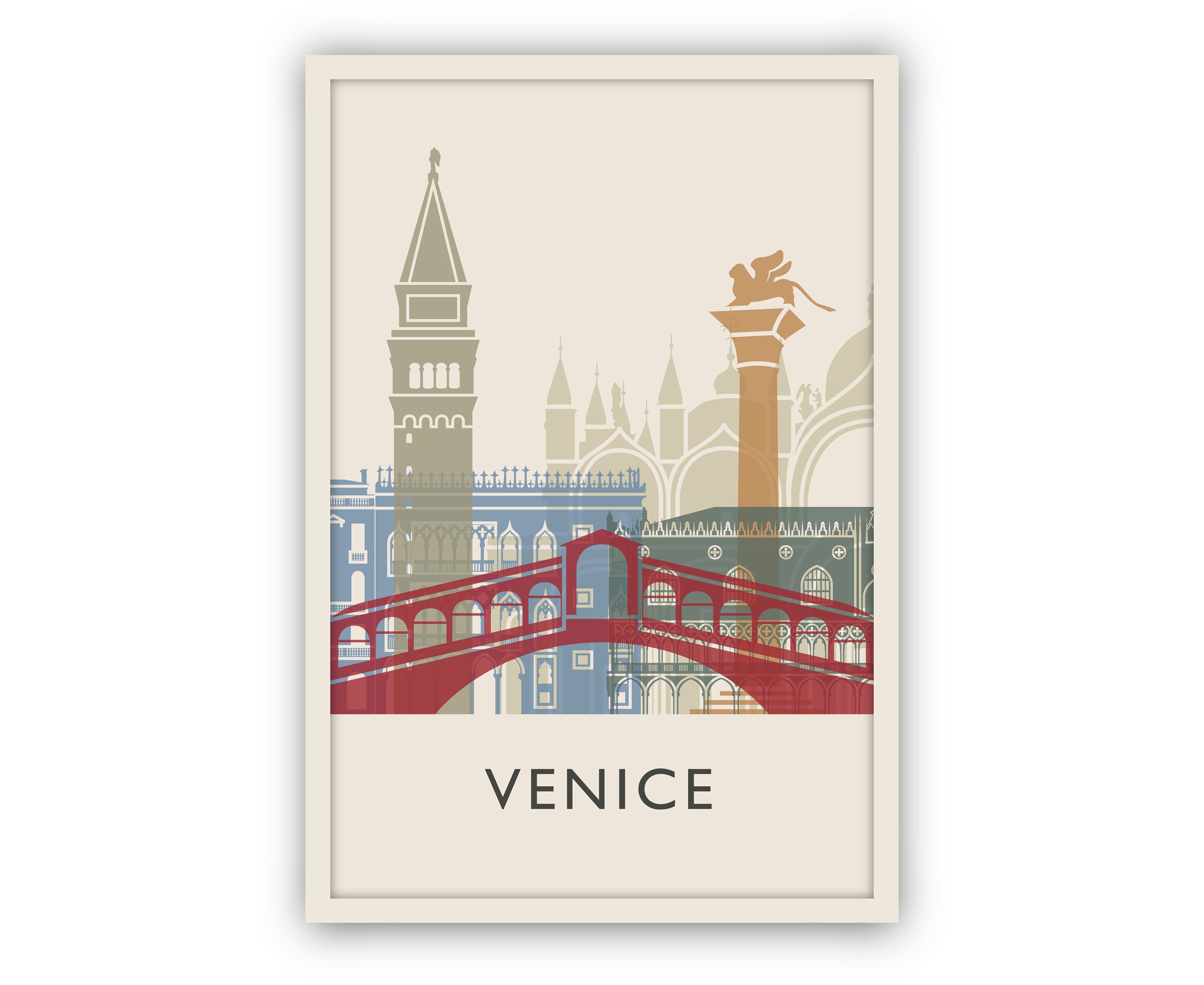 VENICE ITALY CITYSCAPE POSTER STYLE C 24x36 HI RES 