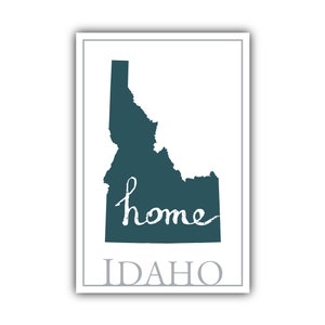 Idaho Map Wall Art, Idaho Modern Map Poster Print, Home Wall Decor ...