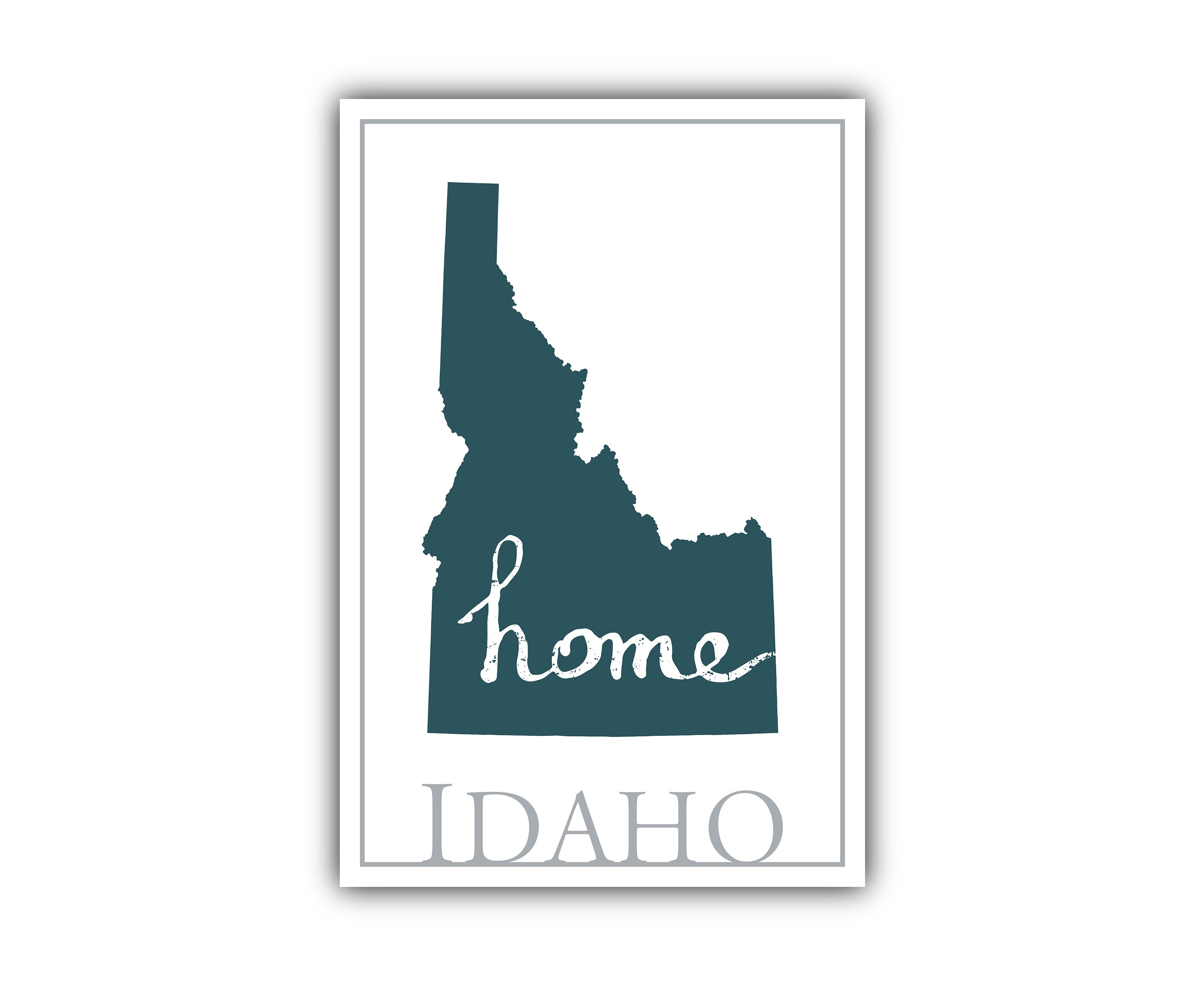 Idaho Map Wall Art, Idaho Modern Map Poster Print, Home Wall Decor ...