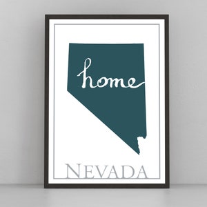 Nevada Map Wall Art, Nevada Modern Map Print, City map wall decor, Nevada City Poster Print, State Poster, Home wall art, Office wall decor